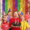 2 Pack 3.2ft x 9.8ft Rainbow Colored Pride Flag Metallic Foil Fringe Curtain, 5 Colors